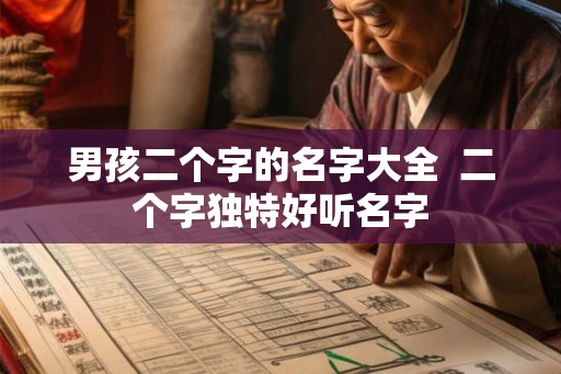 男孩二个字的名字大全  二个字独特好听名字