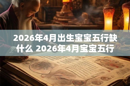 2026年4月出生宝宝五行缺什么 2026年4月宝宝五行有缺陷吗