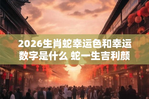 2026生肖蛇幸运色和幸运数字是什么 蛇一生吉利颜色数字查询