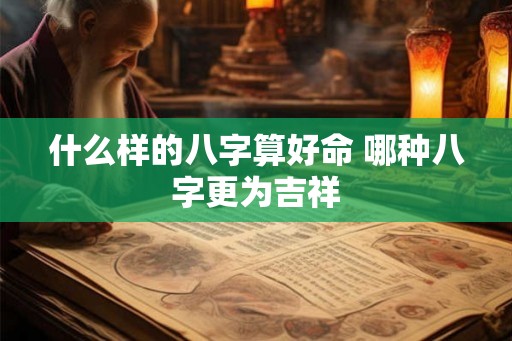 什么样的八字算好命 哪种八字更为吉祥