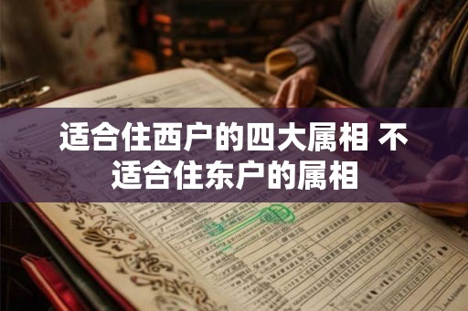 适合住西户的四大属相 不适合住东户的属相