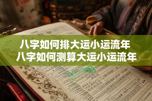 八字如何排大运小运流年 八字如何测算大运小运流年