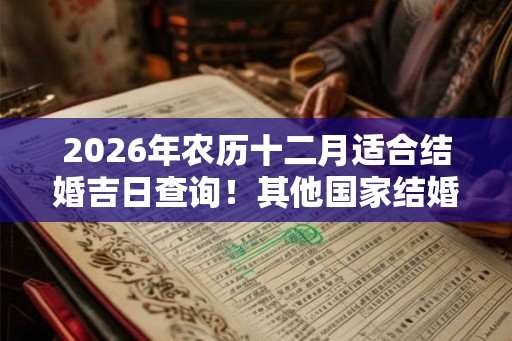 2026年农历十二月适合结婚吉日查询！其他国家结婚习俗