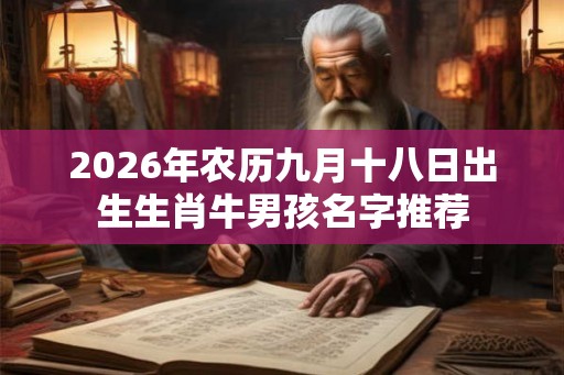 2026年农历九月十八日出生生肖牛男孩名字推荐