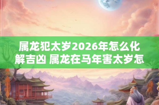 属龙犯太岁2026年怎么化解吉凶 属龙在马年害太岁怎么办 属龙犯太岁2026年怎么化解吉凶 属龙在马年害太岁怎么办
