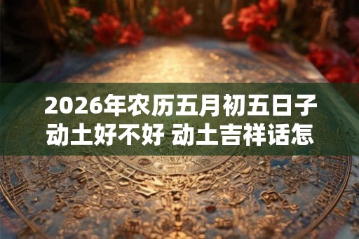 2026年农历五月初五日子动土好不好 动土吉祥话怎么说