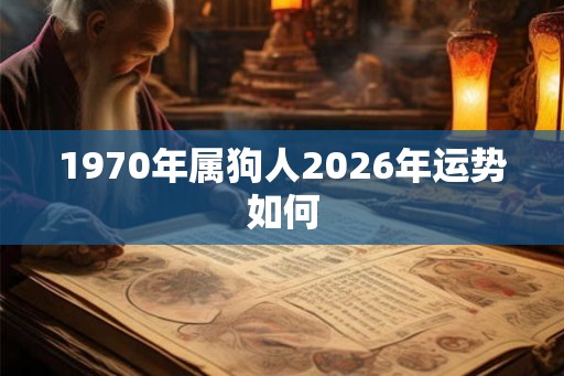 1970年属狗人2026年运势如何