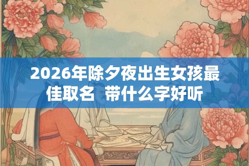 2026年除夕夜出生女孩最佳取名  带什么字好听