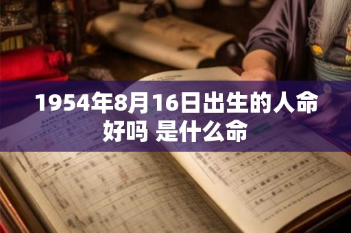 1954年8月16日出生的人命好吗 是什么命
