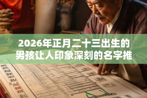 2026年正月二十三出生的男孩让人印象深刻的名字推荐 2026年正月二十三出生的男孩让人印象深刻的名字推荐