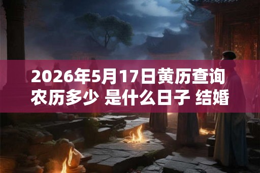 2026年5月17日黄历查询 农历多少 是什么日子 结婚吉时