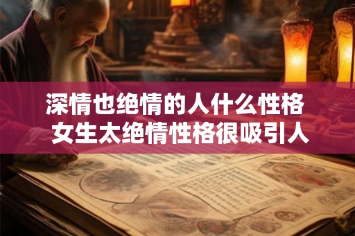 深情也绝情的人什么性格  女生太绝情性格很吸引人