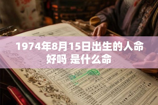 1974年8月15日出生的人命好吗 是什么命