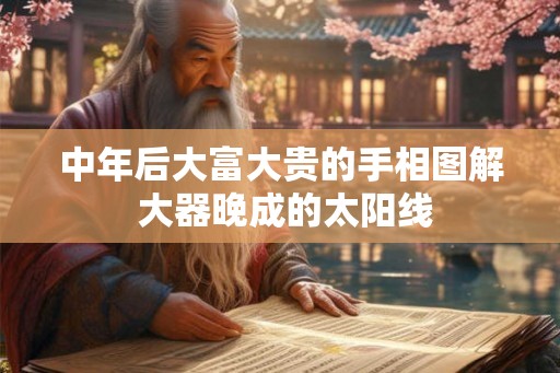 中年后大富大贵的手相图解 大器晚成的太阳线