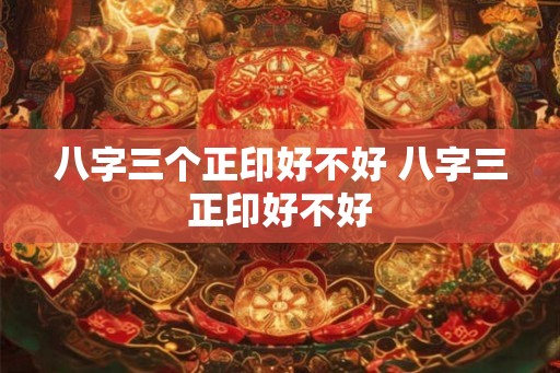 八字三个正印好不好 八字三正印好不好