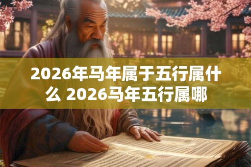 2026年马年属于五行属什么 2026马年五行属哪
