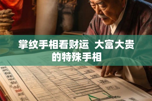 掌纹手相看财运  大富大贵的特殊手相