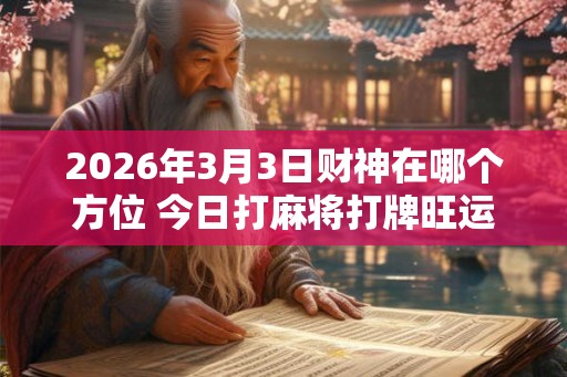 2026年3月3日财神在哪个方位 今日打麻将打牌旺运方位