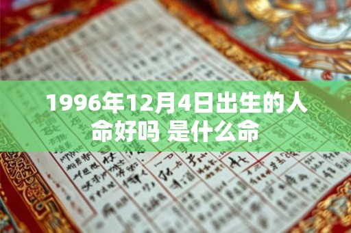 1996年12月4日出生的人命好吗 是什么命