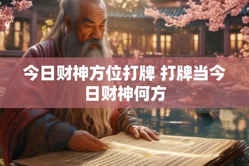 今日财神方位打牌 打牌当今日财神何方 今日财神方位打牌 打牌当今日财神何方