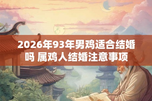 2026年93年男鸡适合结婚吗 属鸡人结婚注意事项