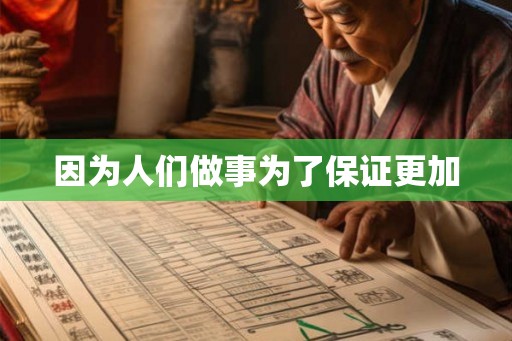 因为人们做事为了保证更加