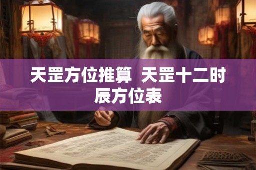 天罡方位推算  天罡十二时辰方位表