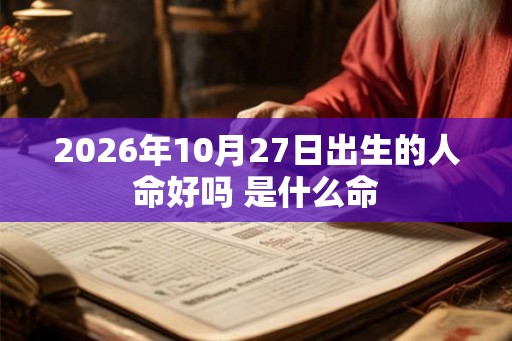 2026年10月27日出生的人命好吗 是什么命