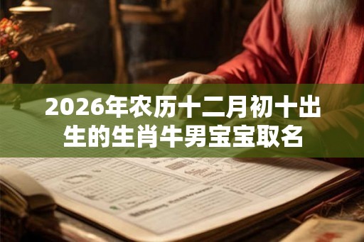 2026年农历十二月初十出生的生肖牛男宝宝取名