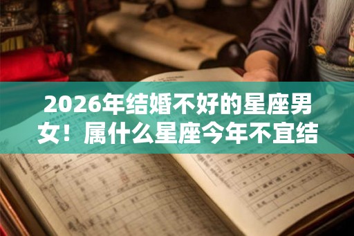 2026年结婚不好的星座男女！属什么星座今年不宜结婚