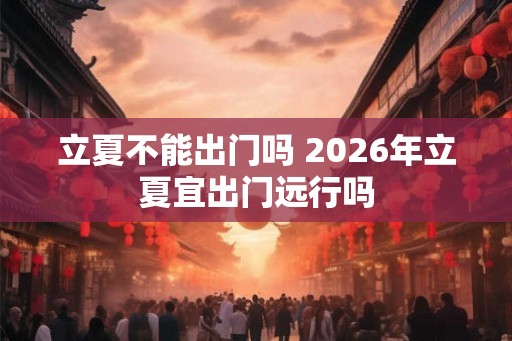 立夏不能出门吗 2026年立夏宜出门远行吗