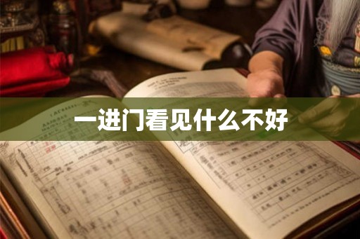 一进门看见什么不好