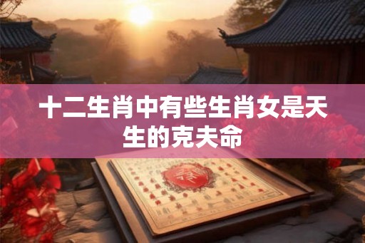十二生肖中有些生肖女是天生的克夫命 十二生肖中有些生肖女是天生的克夫命