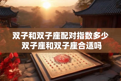 双子和双子座配对指数多少 双子座和双子座合适吗