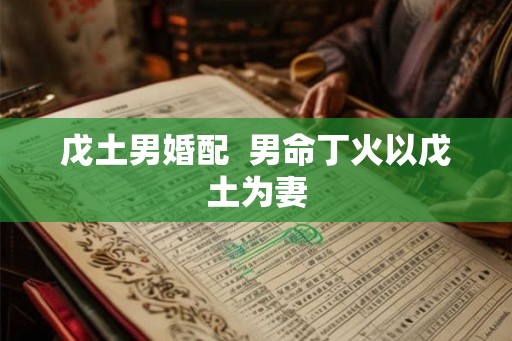 戊土男婚配  男命丁火以戊土为妻