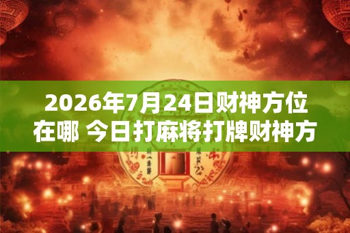 2026年7月24日财神方位在哪 今日打麻将打牌财神方位