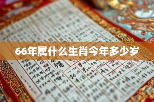 66年属什么生肖今年多少岁 66年属什么生肖今年多少岁