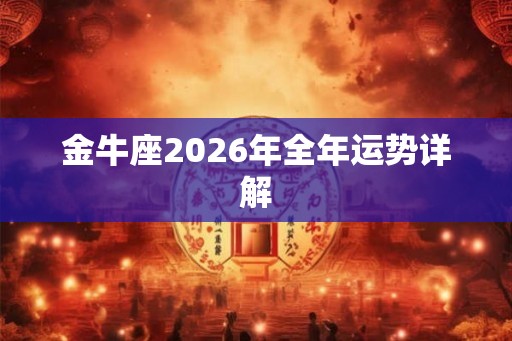 金牛座2026年全年运势详解