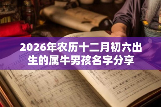 2026年农历十二月初六出生的属牛男孩名字分享
