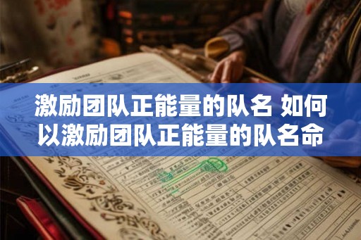 激励团队正能量的队名 如何以激励团队正能量的队名命名团队