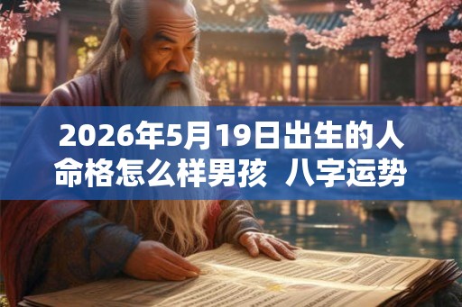 2026年5月19日出生的人命格怎么样男孩  八字运势分析