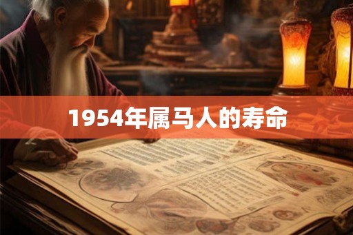 1954年属马人的寿命