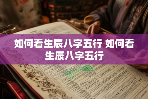 如何看生辰八字五行 如何看生辰八字五行