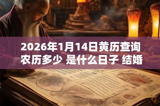 2026年1月14日黄历查询 农历多少 是什么日子 结婚吉时