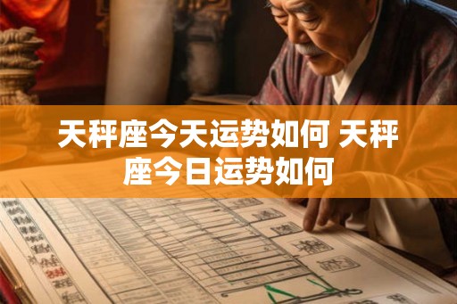 天秤座今天运势如何 天秤座今日运势如何