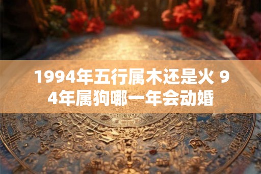 1994年五行属木还是火 94年属狗哪一年会动婚 1994年五行属木还是火 94年属狗哪一年会动婚