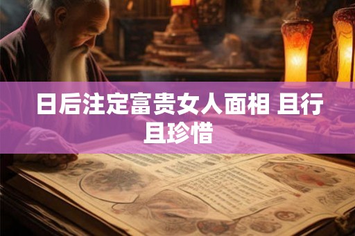 日后注定富贵女人面相 且行且珍惜