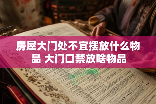 房屋大门处不宜摆放什么物品 大门口禁放啥物品 房屋大门处不宜摆放什么物品 大门口禁放啥物品