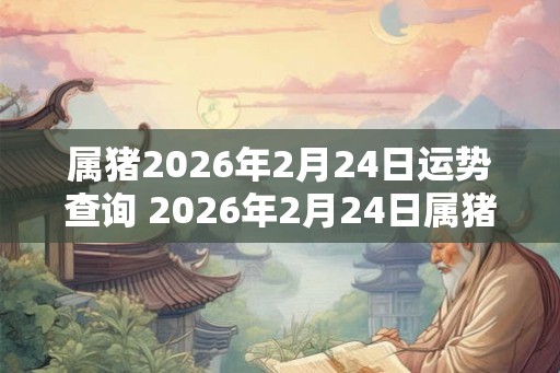 属猪2026年2月24日运势查询 2026年2月24日属猪人运势好吗