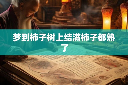 梦到柿子树上结满柿子都熟了